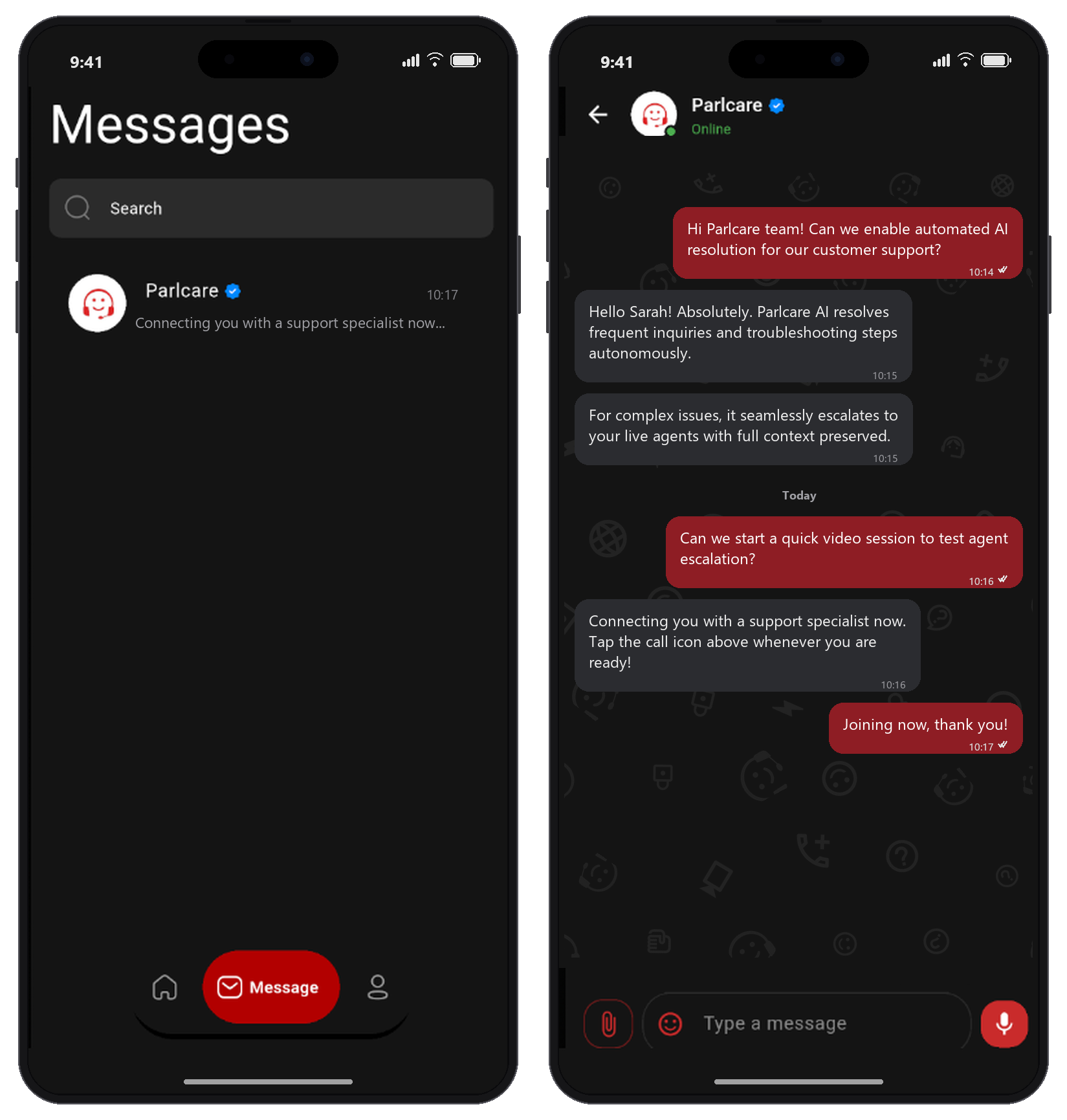 Parlcare Smart Chat & Media Screens